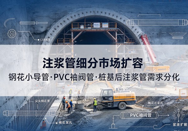 墨玉注浆管细分市场扩容，隧道钢花小导管、PVC 袖阀管、桩基后注浆管需求分化